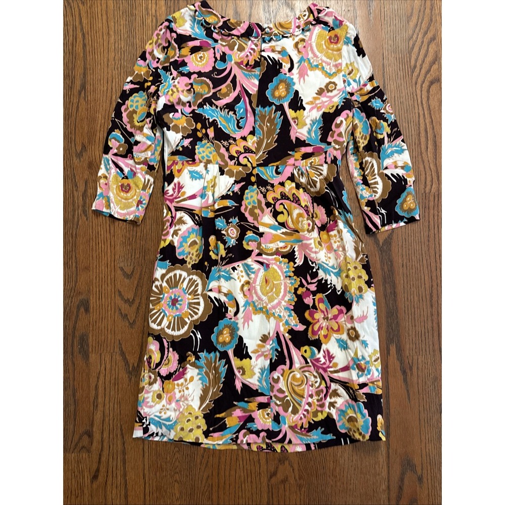 Boden Floral Paisley Midi Dress in Black, Pink, Turquoise & Gold - Picture 10 of 10